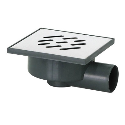 69-MP651510 PODNI SIFON NISKI HORIZONTALNI PVC fi 50 1/1 s rešetkom