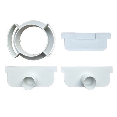 51-845003 MUFLE SET 4ALL 2 izlazne kape + priključak za sifon ver.fi110 H50 SIVI za 845072
