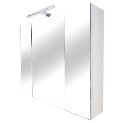 64-M-AKVA 75 R AKVA OGLEDALO ORMARIĆ 3 vrata s LED rasvjetom 75x70cm