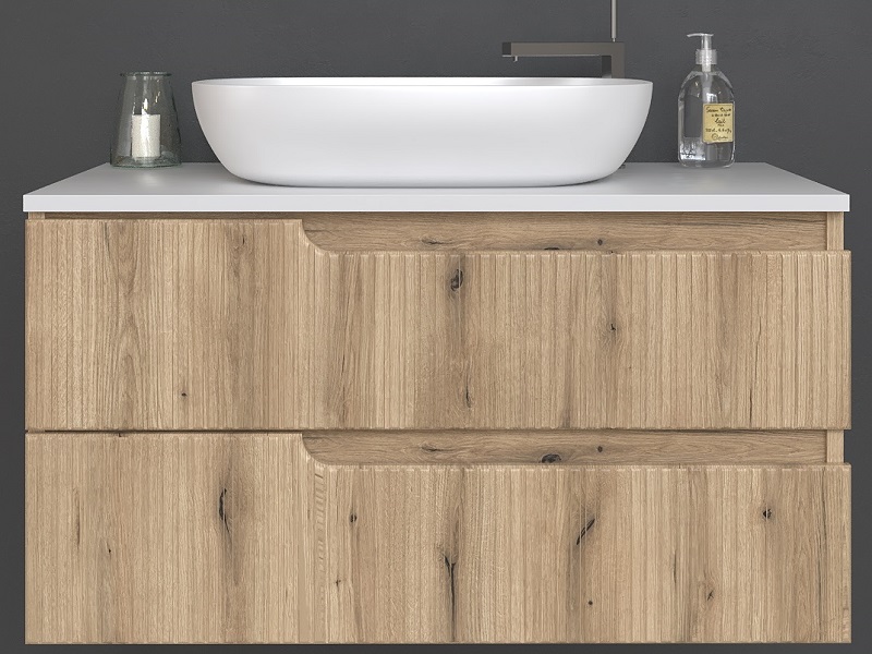 EURIDIKA PINO/OAK H-UP 100 KUPAONSKA BAZA 100x48cm s dvije ladice