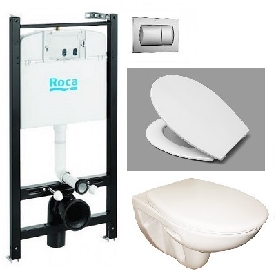 36-SET ADELE ACTIVE ROCA ADELE ACTIVE SET (ADELE wc, pž vodokotlić,crom tipka, REVO daska)