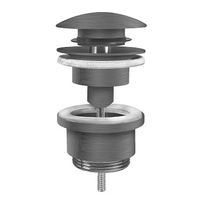 GEE.O GORNJI DIO SIFONA klik-klak 5/4" GUN METAL SIVI
