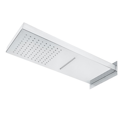 TUŠ RUŽA KONZOLA+SLAP 500x220mm- INOX (mlaz+vodopad)