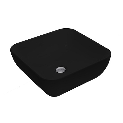 PORTO  UMIVAONIK četvrtasti 400x400mm -ZDJELA -MATT BLACK