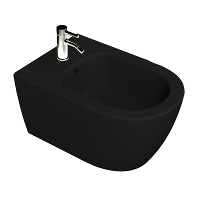 33-T-RND 5518 BLACK RONDO BIDE viseći/bez bočnih otvora -MATT BLACK