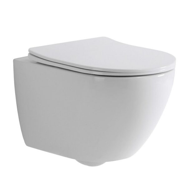 38-YJ-2384-1 EVEREST TORNADO INVISIBLE WC ŠKOLJKA RIMLESS KONZOLNA+WC DASKA S CLOSE