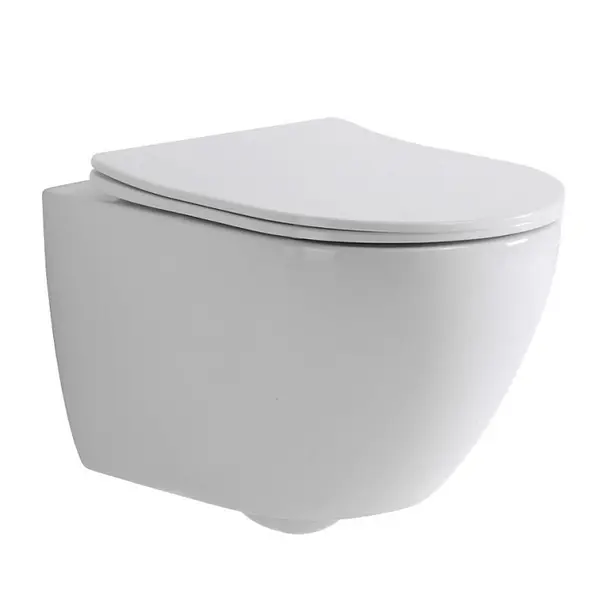 38-YJ-2384-1 EVEREST TORNADO INVISIBLE WC ŠKOLJKA RIMLESS KONZOLNA+WC DASKA S CLOSE