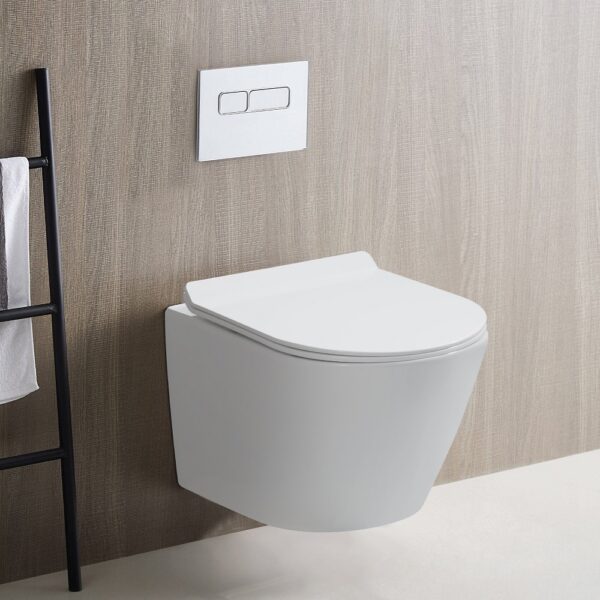 38-YJ-2482 EVEREST MAIOR TORNADO INVISIBLE WC ŠKOLJKA RIMLESS KONZOLNA+WC DASKA S CLOSE