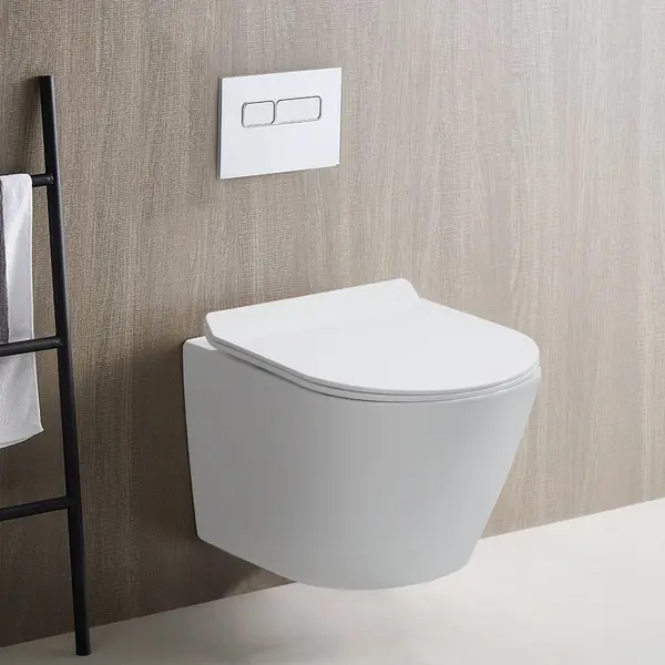 38-YJ-2482 EVEREST MAIOR TORNADO INVISIBLE WC ŠKOLJKA RIMLESS KONZOLNA+WC DASKA S CLOSE