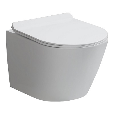 38-YJ-2482 EVEREST MAIOR TORNADO INVISIBLE WC ŠKOLJKA RIMLESS KONZOLNA+WC DASKA S CLOSE