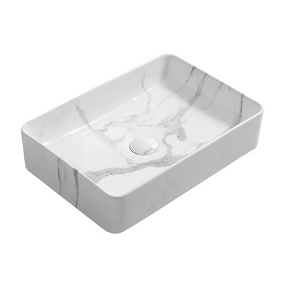 38-YJ-9533 P-137 EVEREST UMIVAONIK 500x335x110mm, ZDJELASTI, bijeli mramor, PRAVOKUTNI